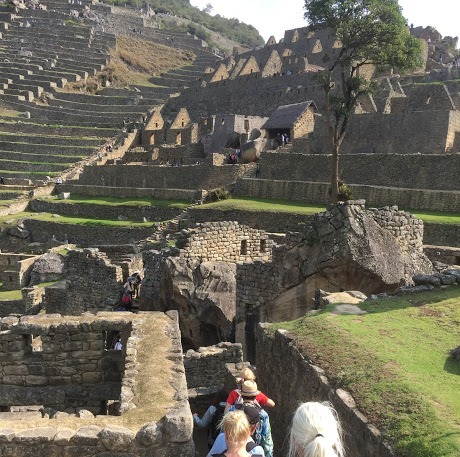 Walking around within the temples of Machu Picchu